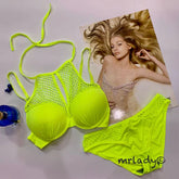 FRONT NET THIN PAD BRA SET