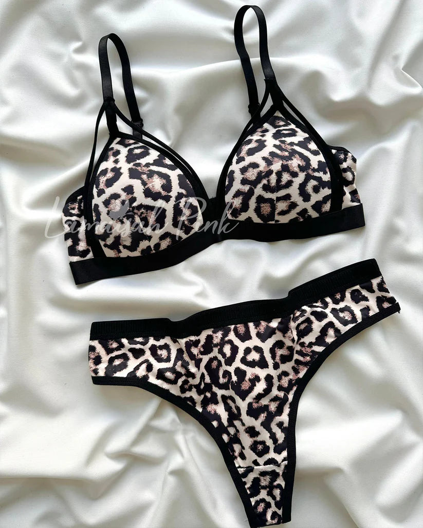 Leopard Print Free Size Bra Set🐆