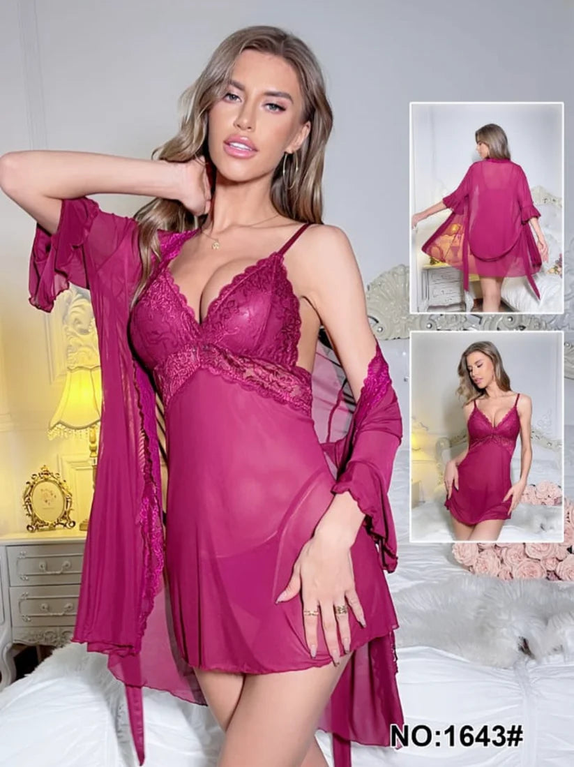 Two Piece Net Stylish Wedding Nighty