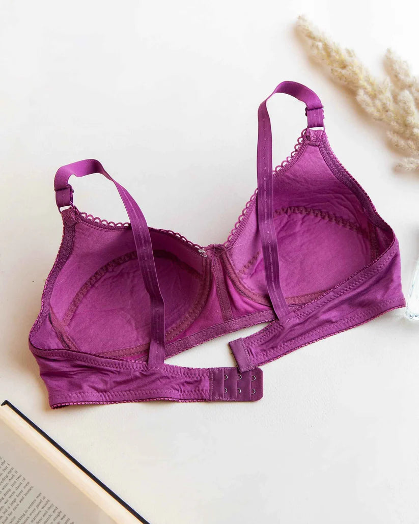 Floral Pattern Thin Pad Bra(Non Wired)